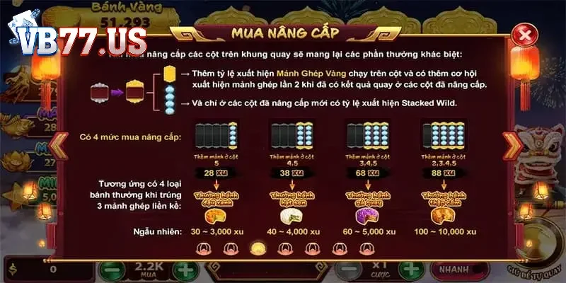 Bóc bánh hằng nga VB77 Tính năng nâng cấp bánh mới mẻ